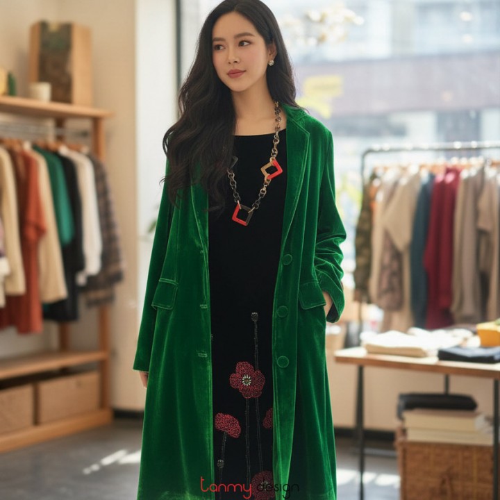 Áo măng tô cổ 2 ve 96cm COLETTE V21